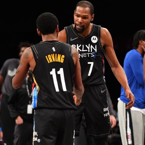 Kevin Durant and Kyrie Irving are looking to deliver the Nets a championship this season. (Courtesy of Twitter)