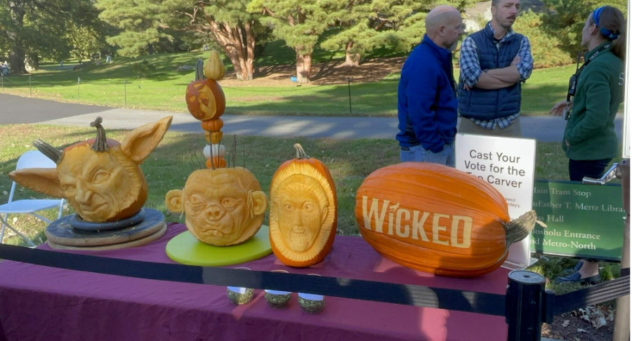 Professional carvers from Food Network’s “Outrageous Pumpkins” competed in the carving competition. (Courtesy of Isabella DeRosa/The Fordham Ram)