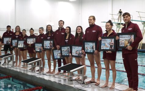 Fordham Swim and Dives first event of the year started off strong. (Courtesy of Fordham Athletics)
