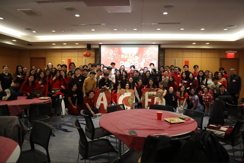 ACE/Ascends 2023 Lunar New Year event transformed Bepler Commons into a venue of fortuitous optimism. (Courtesy of Joanna Li for the Fordham Ram)