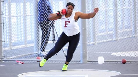 Graduate student Tiffany Hanna broke the program record in the weight throw event on Friday. (Courtesy of Fordham Athletics)