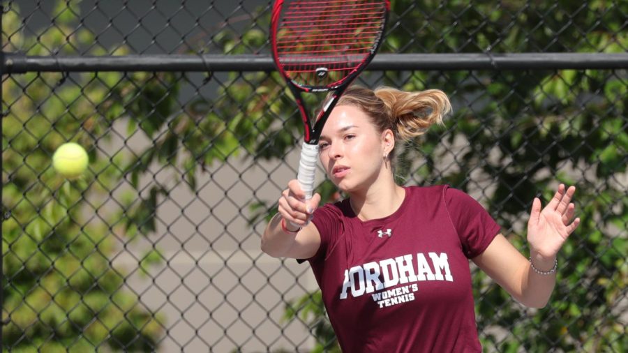 Valeriya Deminova and Fordham now hold a 6-1 record after two big wins against Army and Siena College. (Courtesy of Fordham Athletics)