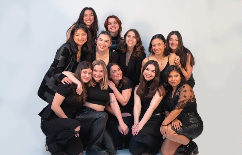 The+Satin+Dolls+and+Hot+Notes+showed+off+their+talents+in+the+International+Competition+of+Collegiate+A+Cappella.+%28Courtesy+of+Instagram%29