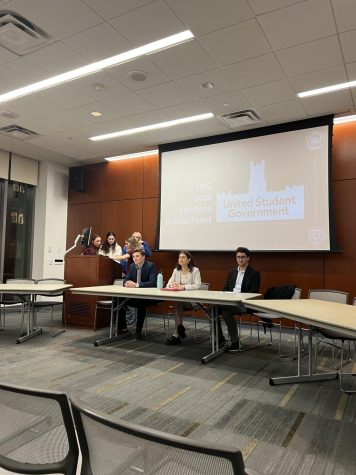 USG hosts Meet the Candidates for the 2023-24 election cycle. (Courtesy of Grace Galbreath/ The Fordham Ram)  