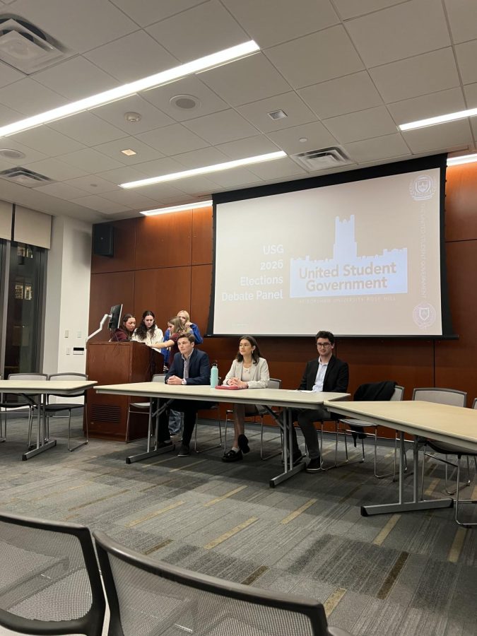 USG hosts Meet the Candidates for the 2023-24 election cycle. (Courtesy of Grace Galbreath/ The Fordham Ram)  