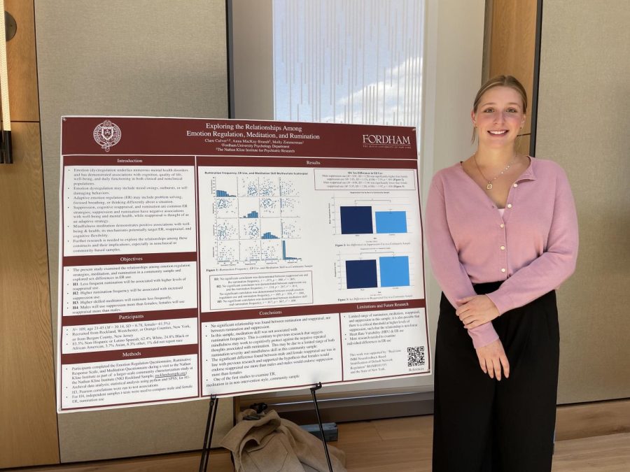 Fordham hosted its 16th annual undergraduate research symposium on Wednesday, April 19, 2023. (Courtesy of Clare Culver for The Fordham Ram)