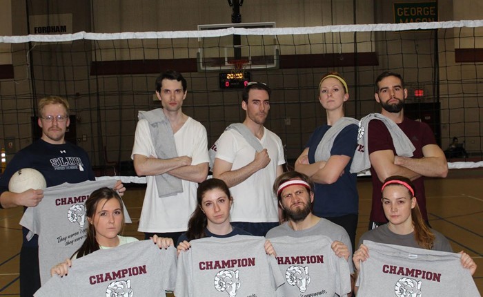 Many students play intramural sports on campus. Volleyball is one of the most popular intramural sports (Courtesy of Fordham Athletics).