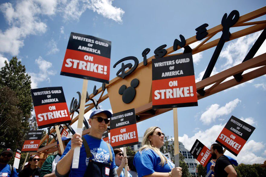 Protests continue as members of the WGA and the SAG-AFTRA strike.