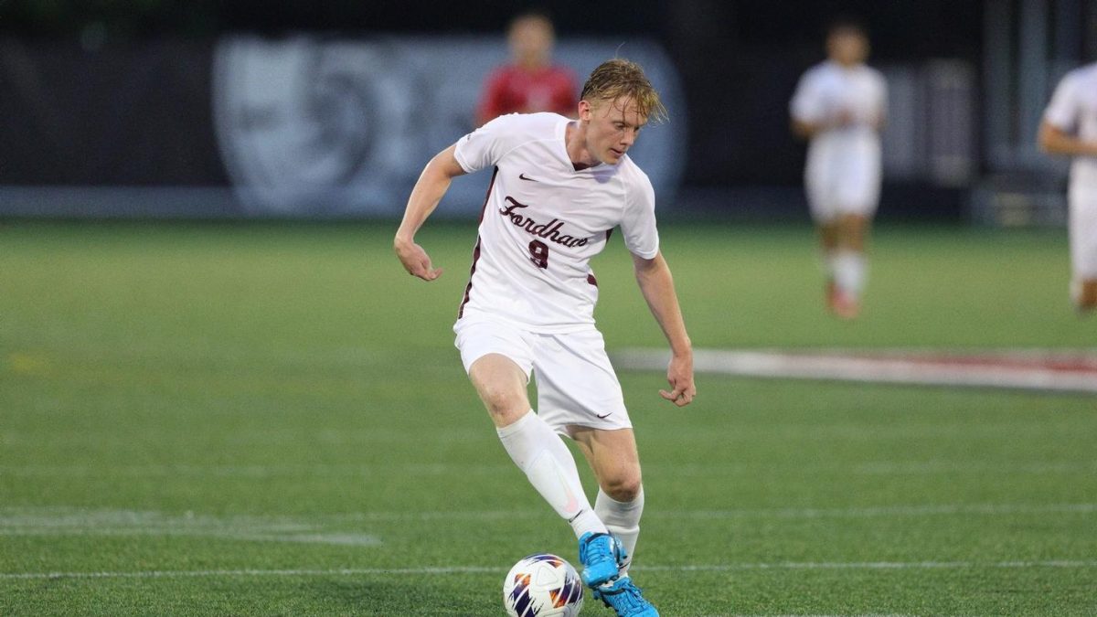 The weather was less than ideal for Mens Soccer this week. (Courtesy of Fordham Athletics)