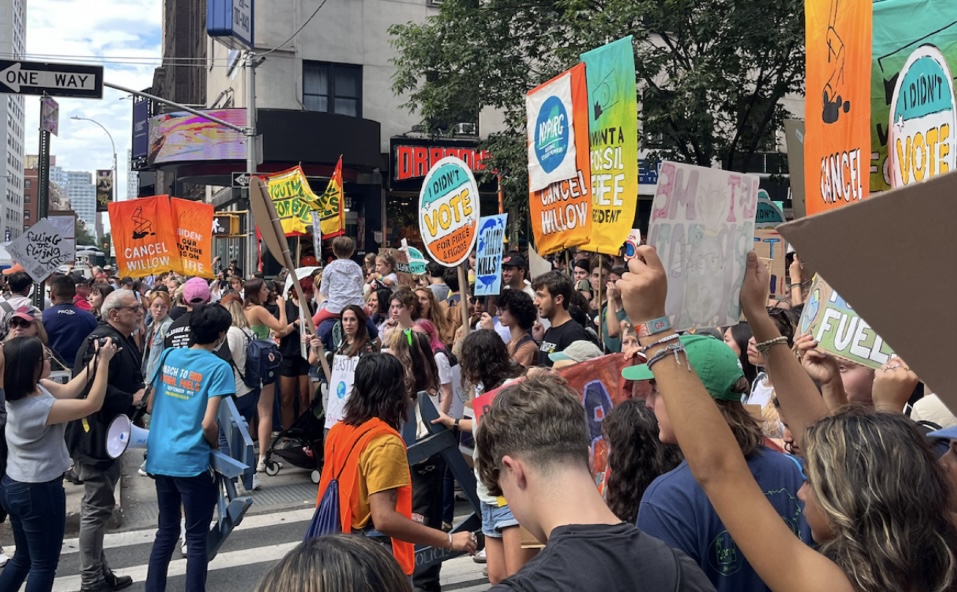 Over 75,000 participants lined up for the 2023 March to End Fossil Fuels as a kickoff to NYC Climate Week. Many Fordham students attended the march. 
(Courtesy of Rosella Cecil for The Fordham Ram)