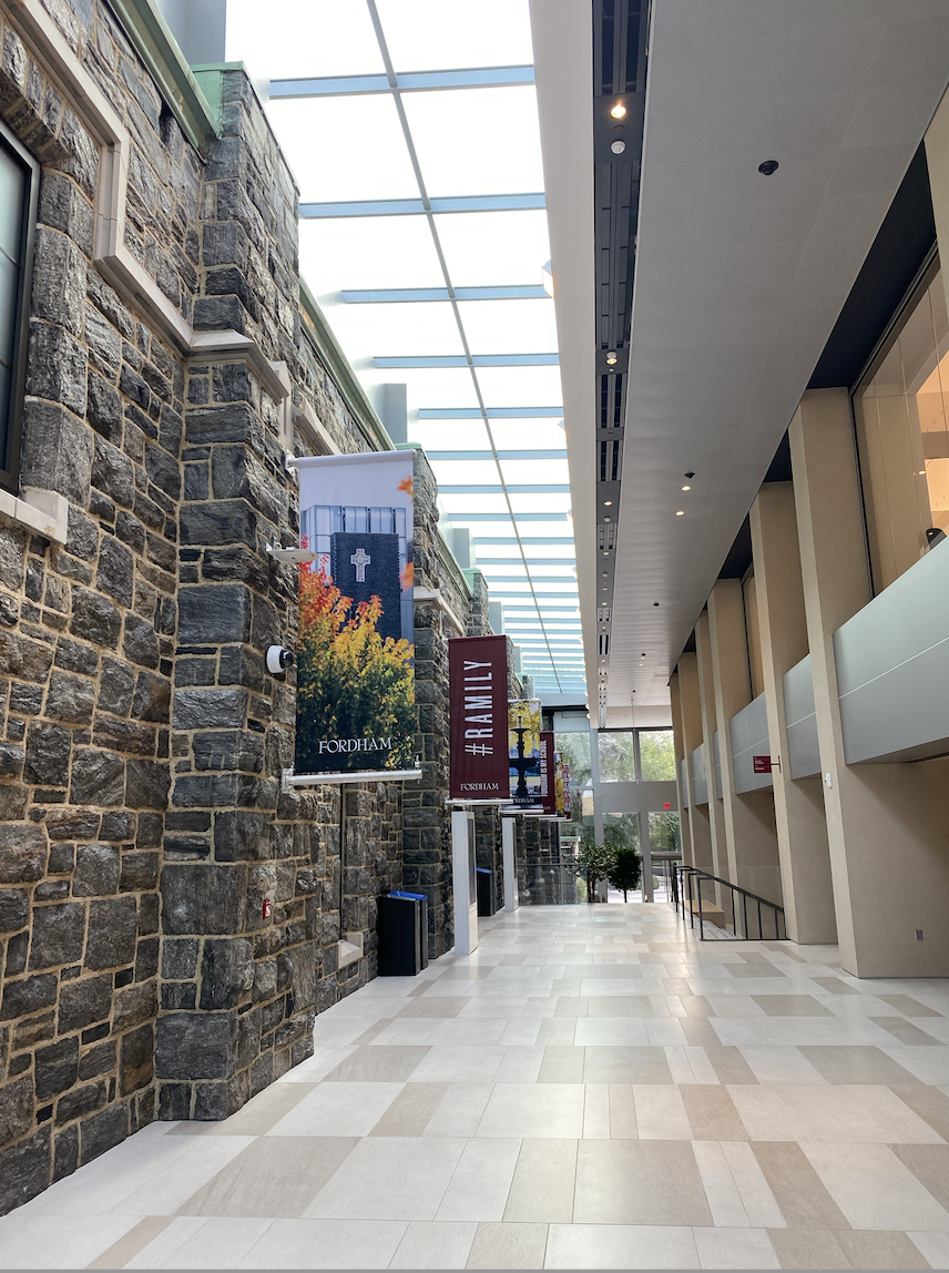 The construction of the McShane Campus Center began in January 2020. (Courtesy of Alex Antonov/The Fordham Ram)