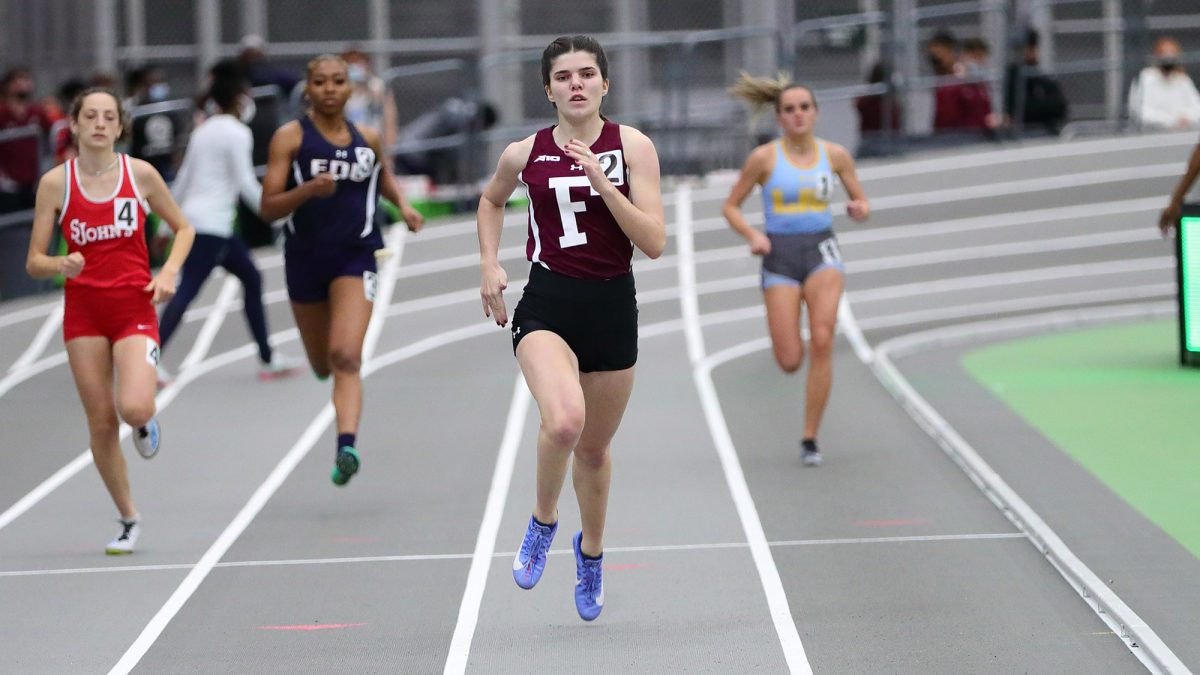 Track, for me, has its pros and cons. But all in all, it’s the sport I love and choose to do because it’s taught me a lot. (Courtesy of Fordham Athletics)
