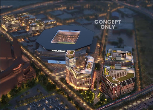 Rendering of the Proposed Stadium (Courtesy of S9 Architecture). 