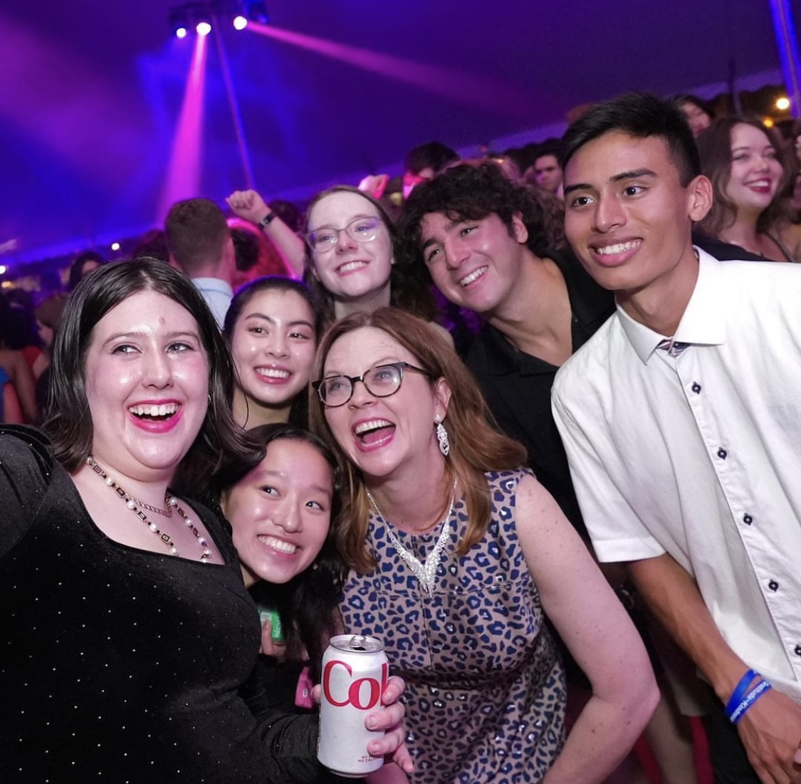 In celebration of Homecoming weekend, President Tania Tetlow danced with students at the annual President’s Ball on Friday evening. (Courtesy of Instagram)