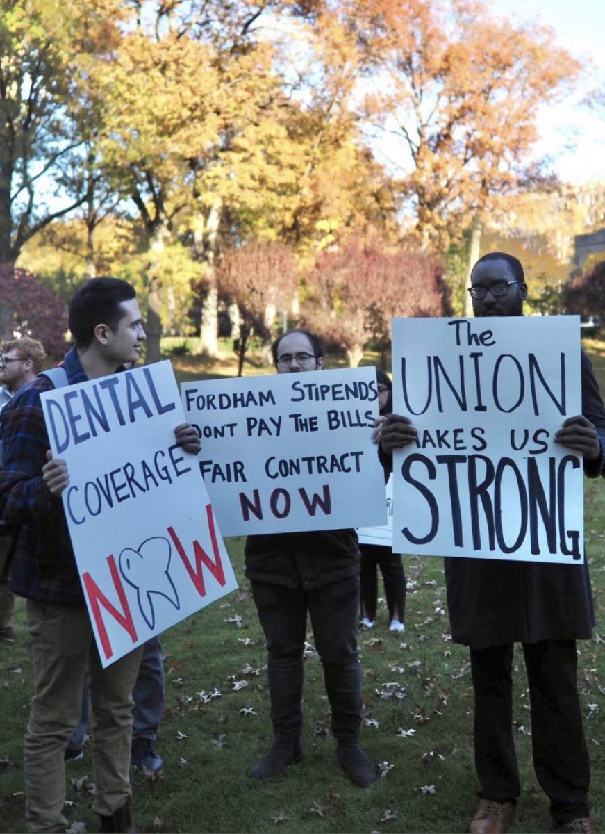 On Nov. 14, FGSW held a rally in front of Walsh Library. (Courtesy of Instagram)