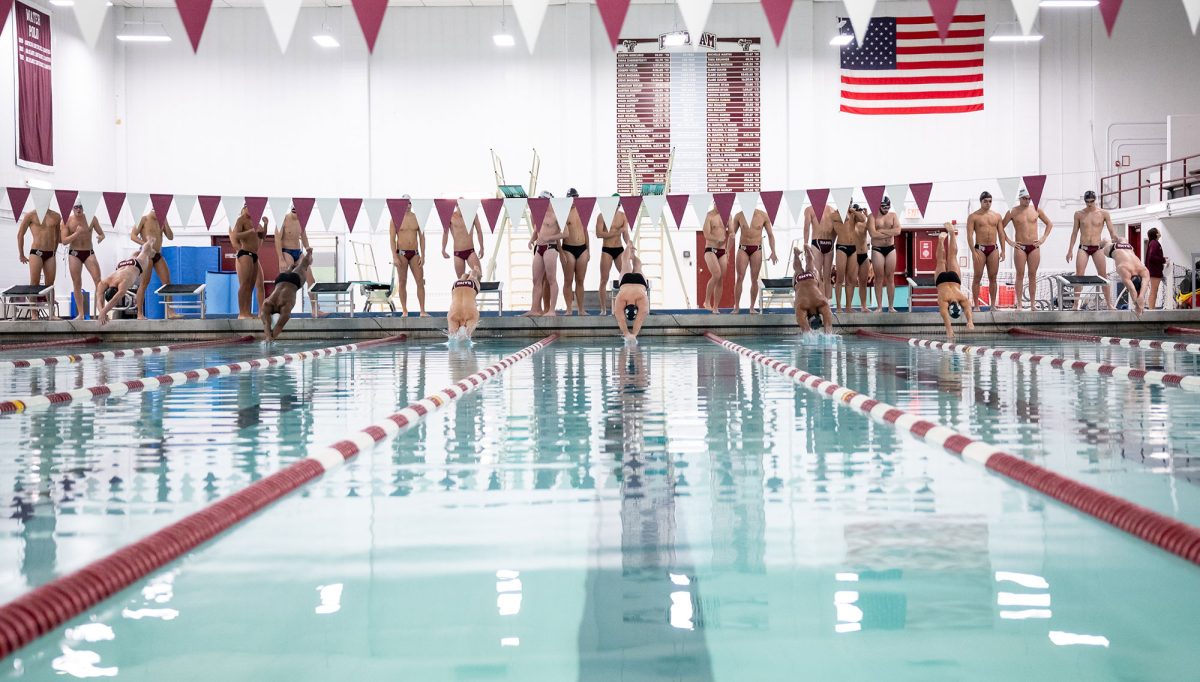 Swimming and Diving swept Georgetown over the weekend to improve to 4-0. (Courtesy of Fordham Athletics)