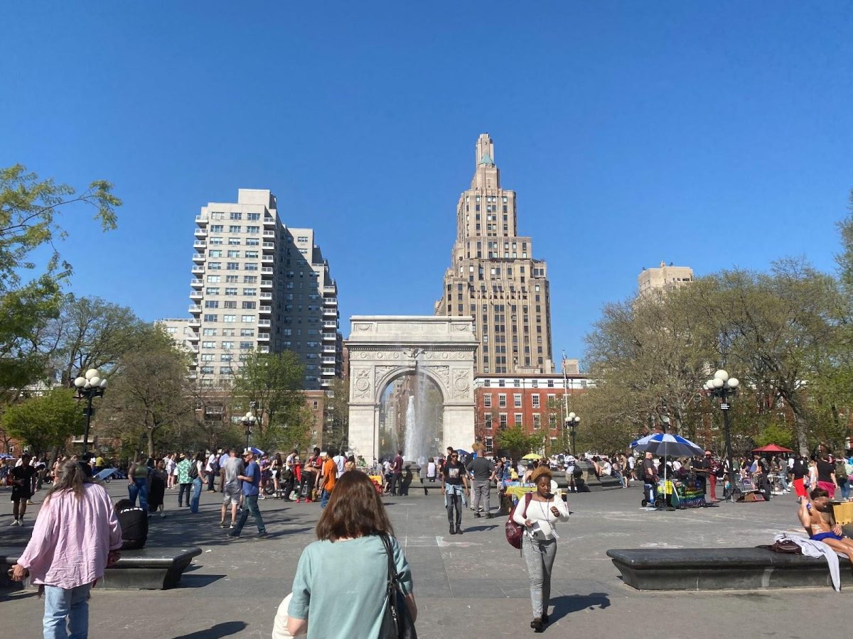 Washington Square Park is reliably packed and lively. (Courtesy of Caleb Stine for The Fordham Ram)