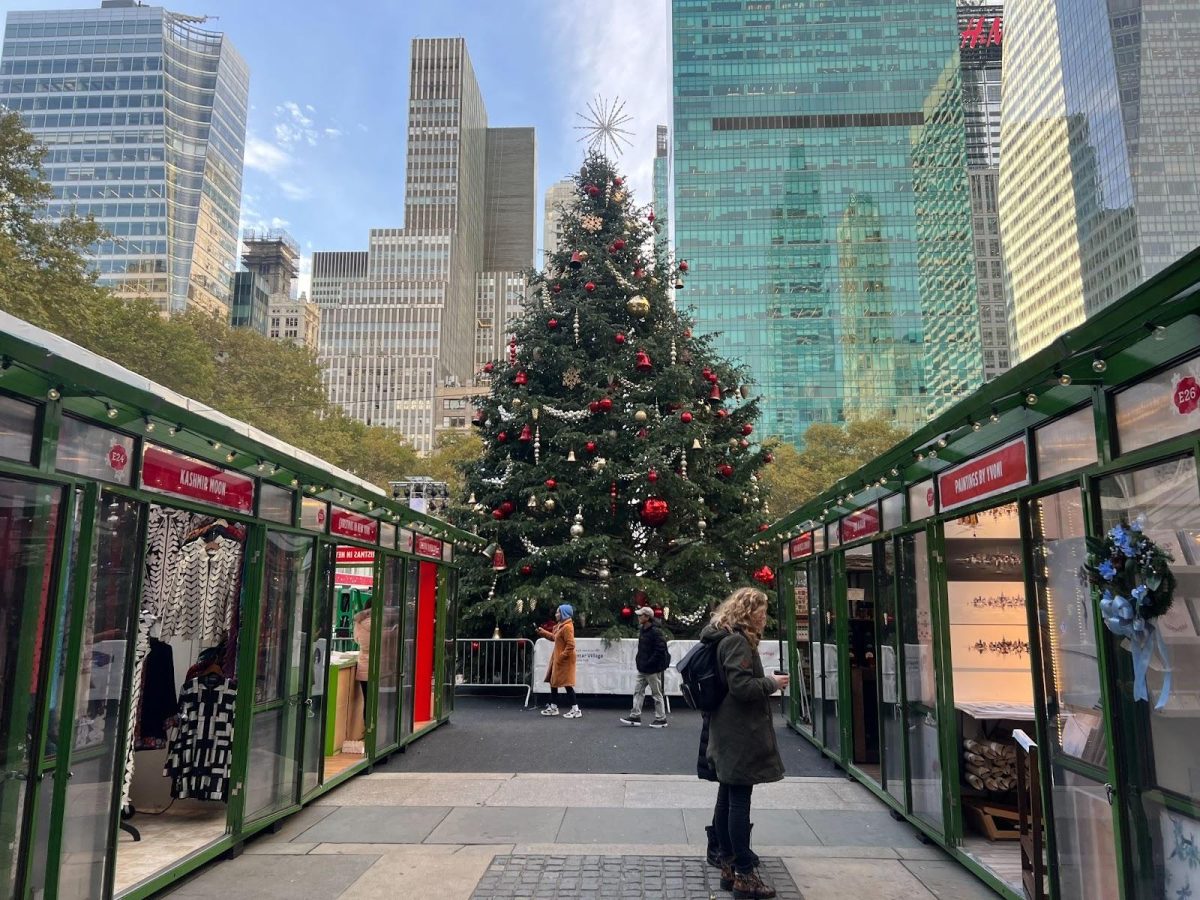 Bryant Park’s Winter Village offers a wide variety of food and gift vendors (Courtesy of Stella McFarland for The Fordham Ram).