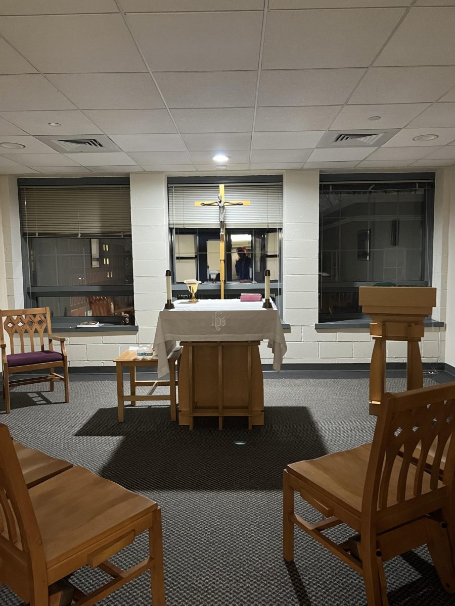 The St. Kateri Tekakwitha Chapel in OHare Hall was vandalized last week. (Courtesy of Mary Hawthorn/The Fordham Ram)