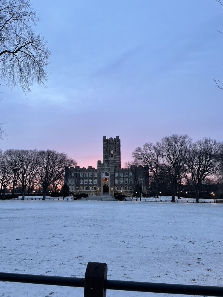  Eddie’s muttered with snow a few weeks ago was a sight for sore eyes. (Courtesy of Hannah Boring for The Fordham Ram)
