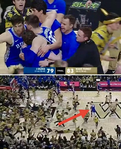 Court storming has become a highly controversial topic this basketball season. (Courtesy of Instagram)