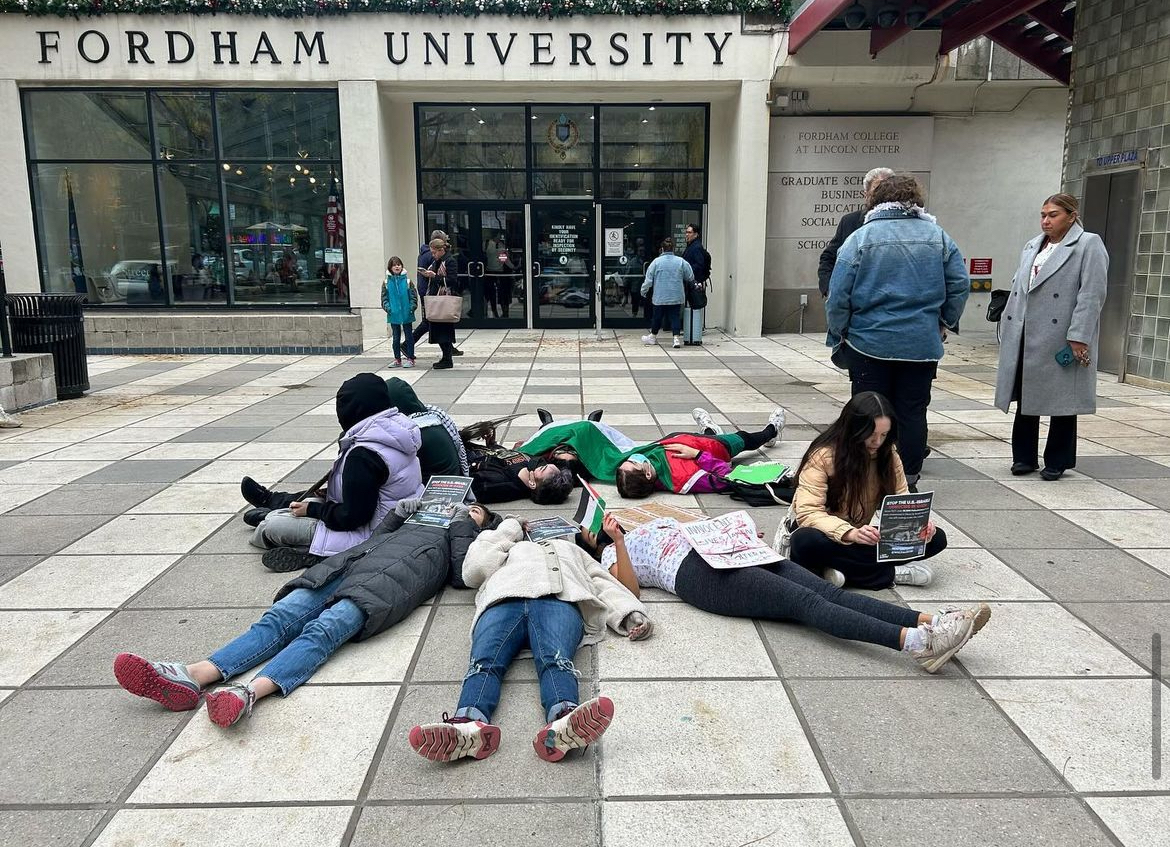 Organizations+of+Fordham+students+such+as+Students+for+Justice+in+Palestine+have+expressed+their+support+for+the+Palestinian+cause+in+demonstrations+across+campus.+%28Courtesy+of+Instagram%29