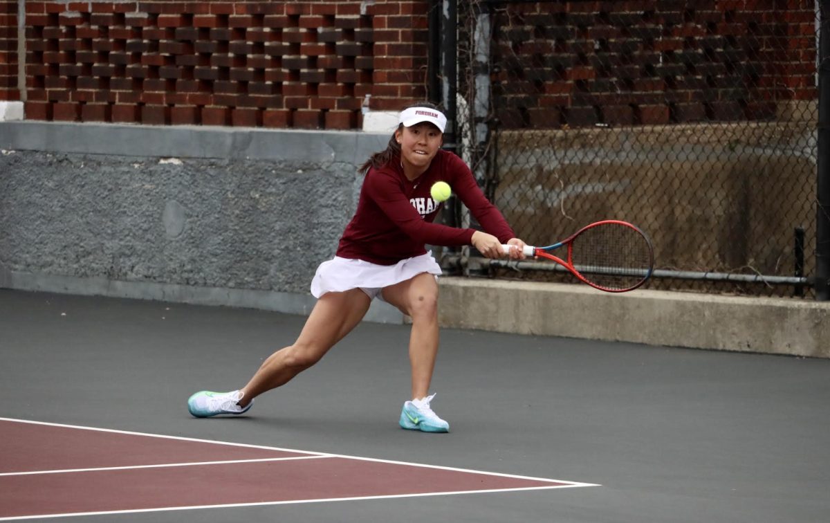 After having an incredibly strong regular season, Womens Tennis will now look to continue their success in the A-10 Tourney. (Courtesy of Cristina Stefanizzi/The Fordham Ram)