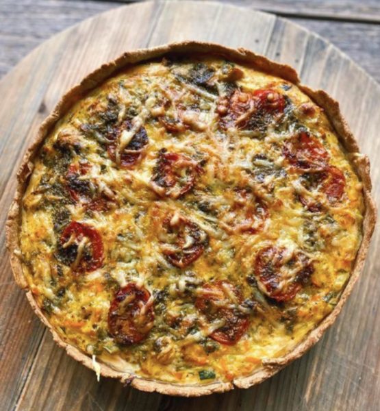 This veggie quiche is both healthy and delicious. (Courtesy of Emilia Pinta for The Fordham Ram)