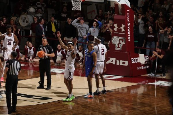 Fordham Basketball plays against the St. Louis University Billikens. (Courtesy of Fordham Athletics)