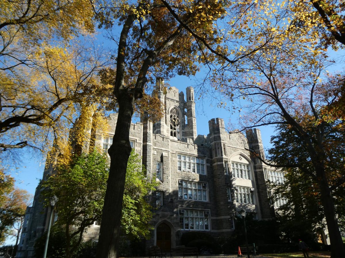 With it's Collegiate Gothic-style architecture, Keating Hall stands tall in the heart of Fordham University's Rose Hill Campus. (Courtesy of Dalia Douquart for The Fordham Ram)