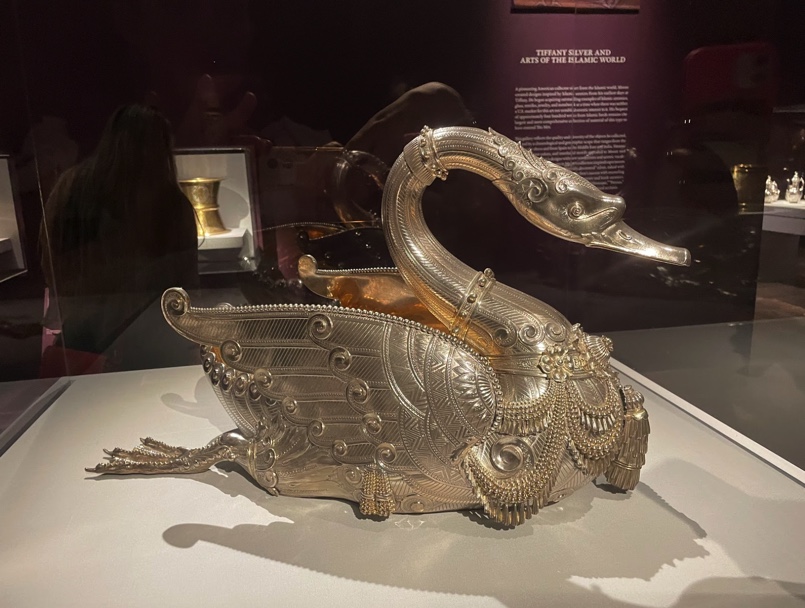 This swan centerpiece is just one of the unique works from the collection. (Courtesy of Isabella DeRosa for The Fordham Ram)
