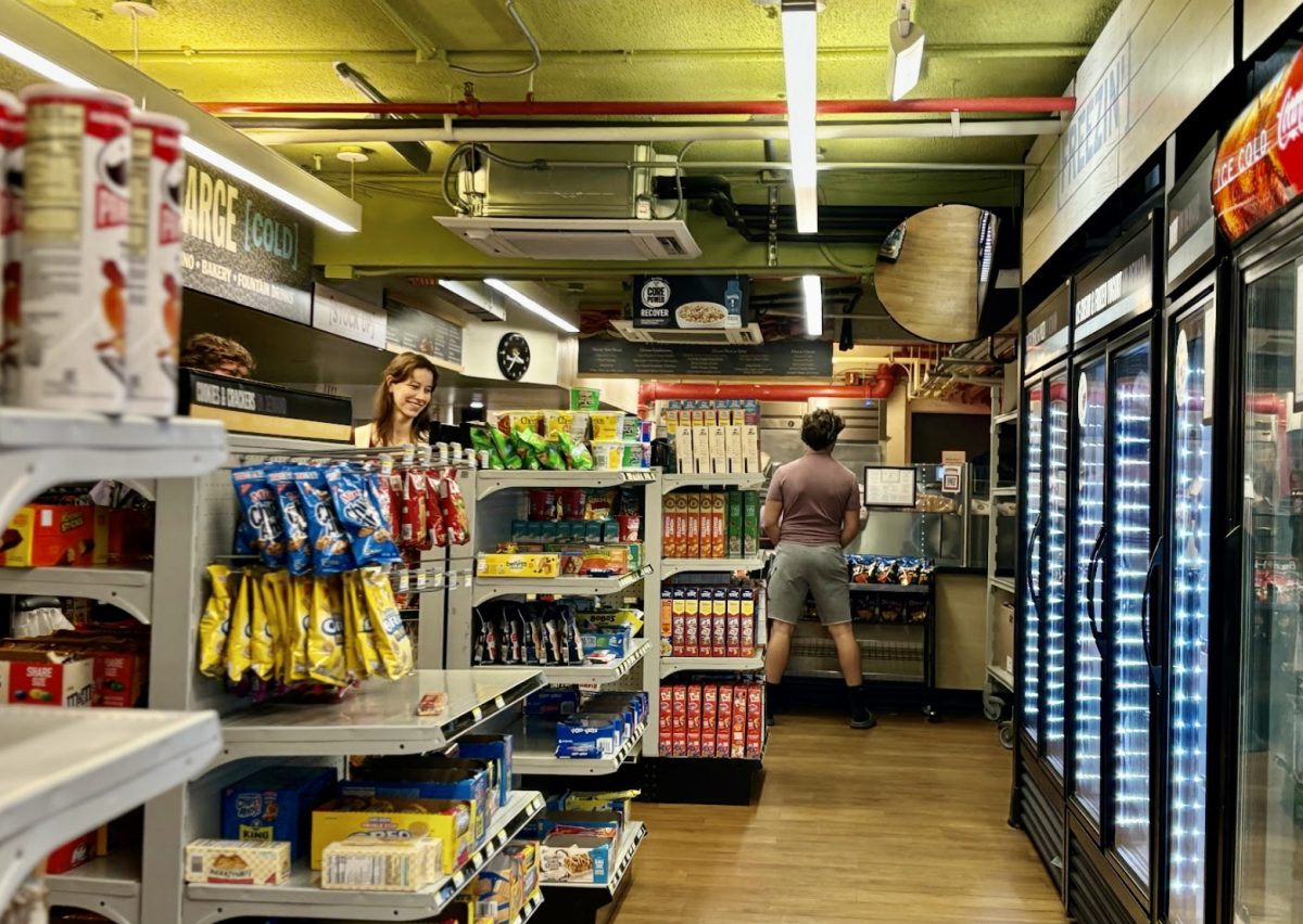 A student stands at the counter in Fordham's Boar's Head Deli location. (Courtesy of Jack McDonald for The Fordham Ram)