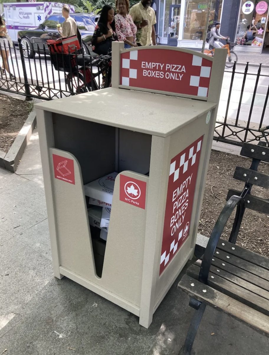 New pizza trash boxes aim to mitigate trash overflow.