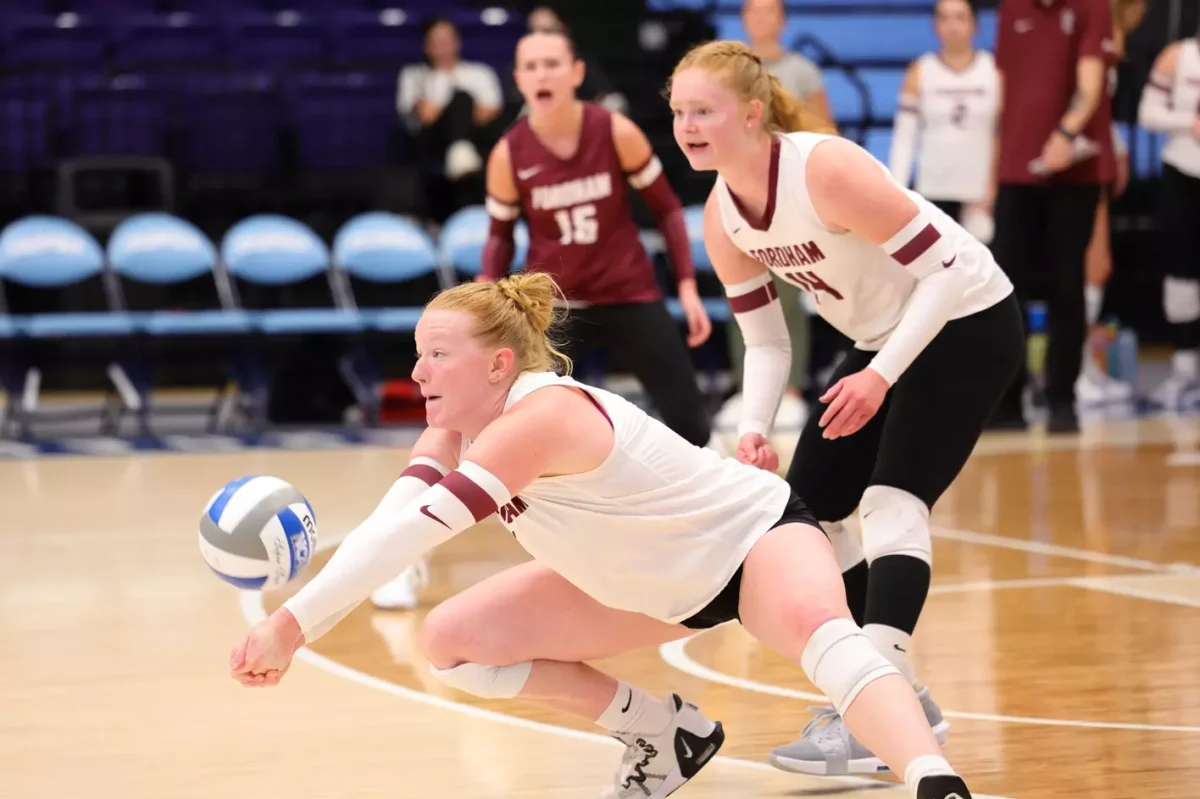 Graduate student Whitley Moody received A-10 Player of the Week laurels after notching three double-doubles in as many games this weekend. (Courtesy of Fordham Athletics)