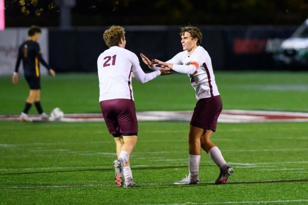 Fordham's star pairing of juniors Andre Insalaco (left) and Daniel D'Ippolito (right) have propelled the club to a spot in the A-10 playoffs. (Courtesy of Caroline Hellstern for The Ram)