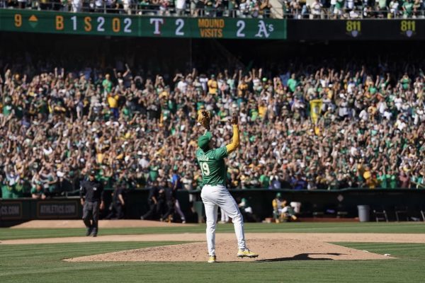 Though the Oakland Coliseum will no longer house the beloved Athletics, their ever-so-loyal fans packed the stadium in its final games, giving the team a fitting sendoff. (Courtesy of Instagram/@Athletics)