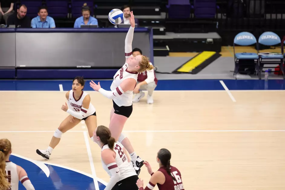 With her 1,444th kill on Oct. 9, Whitley Moody became Fordham Volleyball's all-time kill leader. (Courtesy of Fordham Athletics)