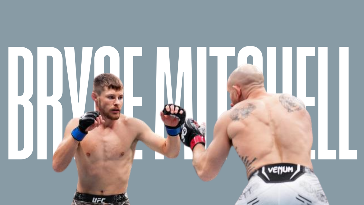 UFC fighter Bryce Mitchell squares up against his opponent inside of the octagon.