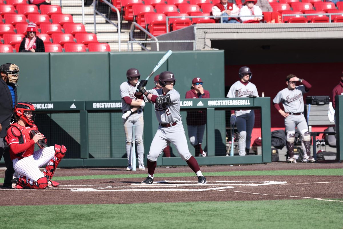 Fordham at the plate in North Carolina.