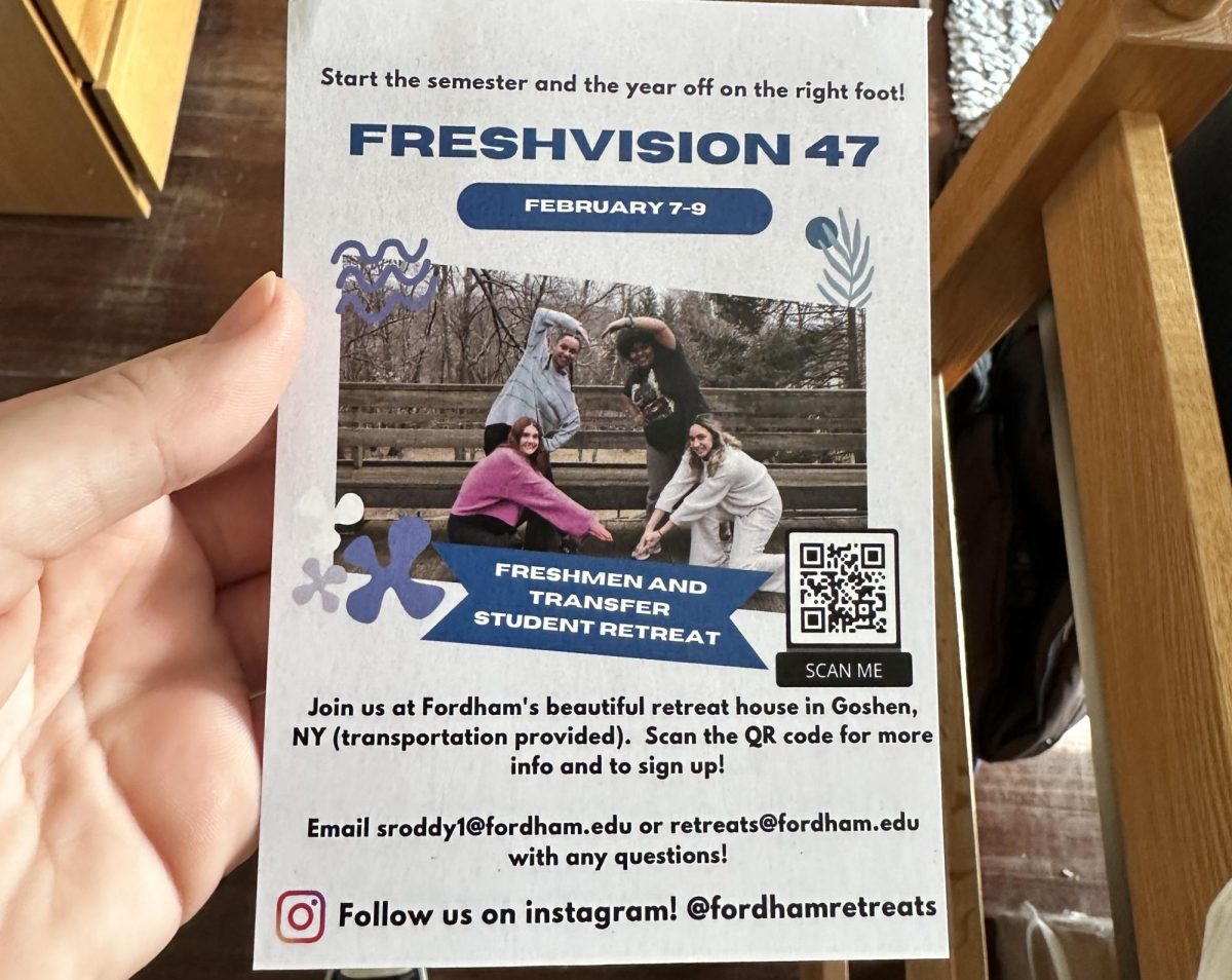 FreshVision offers students the opportunity to reflect on their transition to college, build meaningful connections, and gain a sense of belonging in their new environment. (Sienna Reinders/The Fordham Ram)