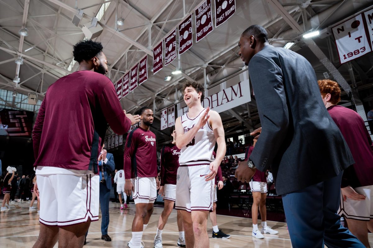 The men's basketball team continually struggles to find rhythm as they approach the Atlantic 10 tournament (Courtesy of Fordham Athletics).