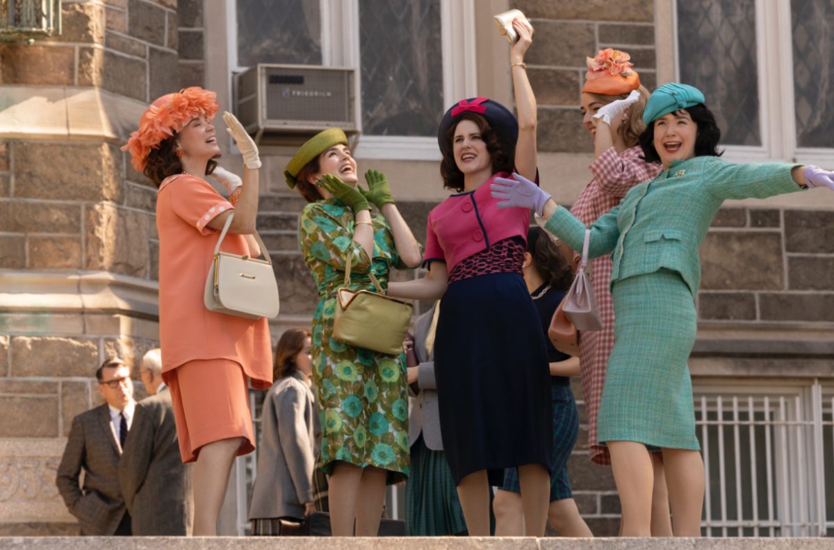 During 2022, Filming of “The Marvelous Mrs. Maisel” took place on Rose Hill campus. Courtesy of Philippe Antonello for The Fordham Ram.