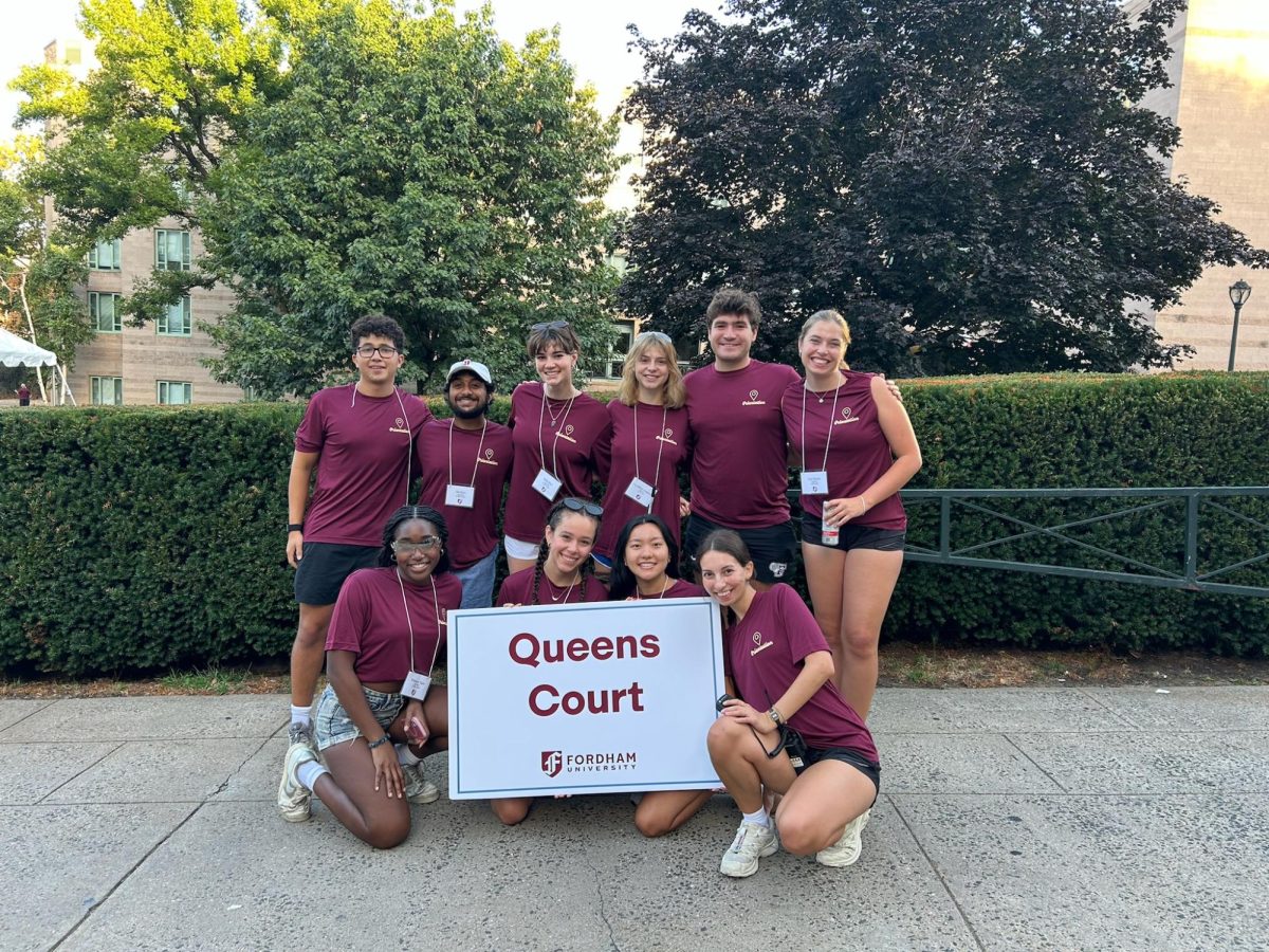 Orientation leaders helped first-years move in on August 24,2025. Courtesy of Finn Pappalardo/The Fordham Ram.