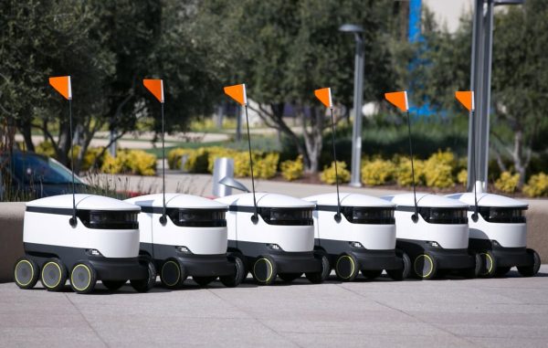 Fordham has several robots on campus that are used to deliver food to students. (Courtesy of @starshiprobots)