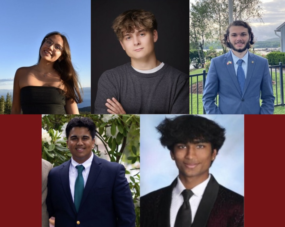 Top row from left to right: Evelyn Maravilla, FCRH ’29, Henry Carstens, FCRH ’29 and Domenick Fedel II, FCRH ’29.
Bottom row from left to right: Elijah George, GSB ’29 and Ryan Vijay, GSB ’29.
(Courtesy of United Student Government for The Fordham Ram)