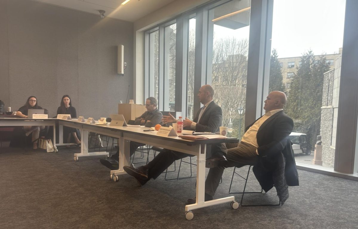 Fordham's Student Life Council met in McShane 311 on Oct. 15. (Emma Leonardi/The Fordham Ram) 
