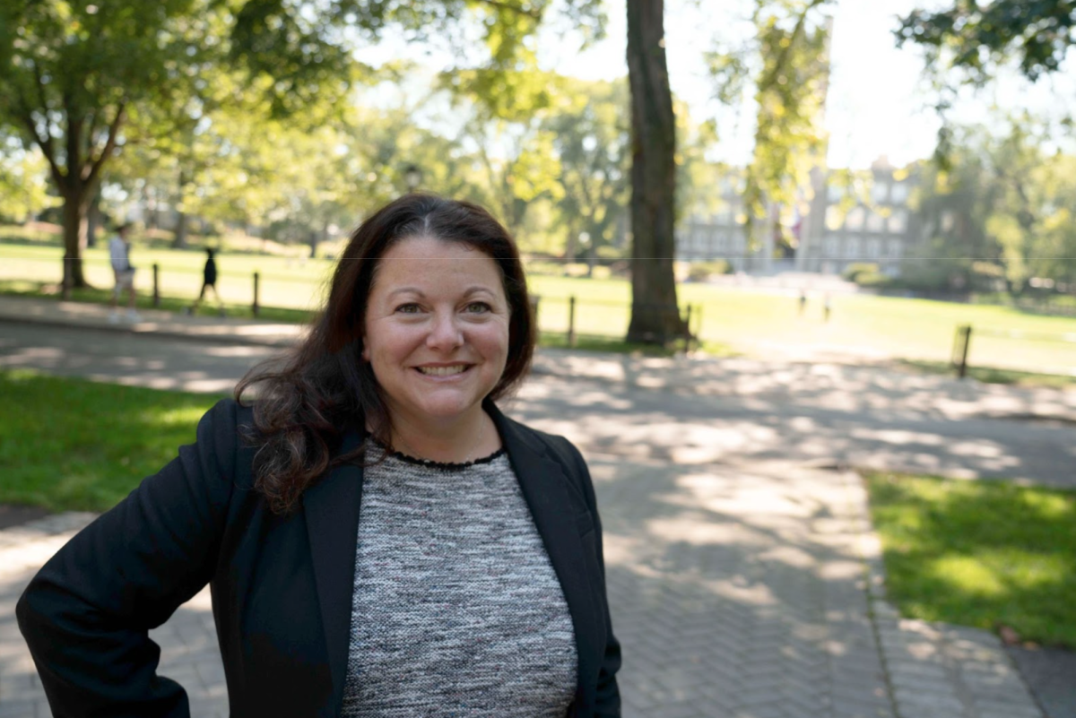 Jennifer Petra stands in front of Edwards Parade at Fordham's Rose Hill Campus. (Jennifer Petra for The Fordham Ram)