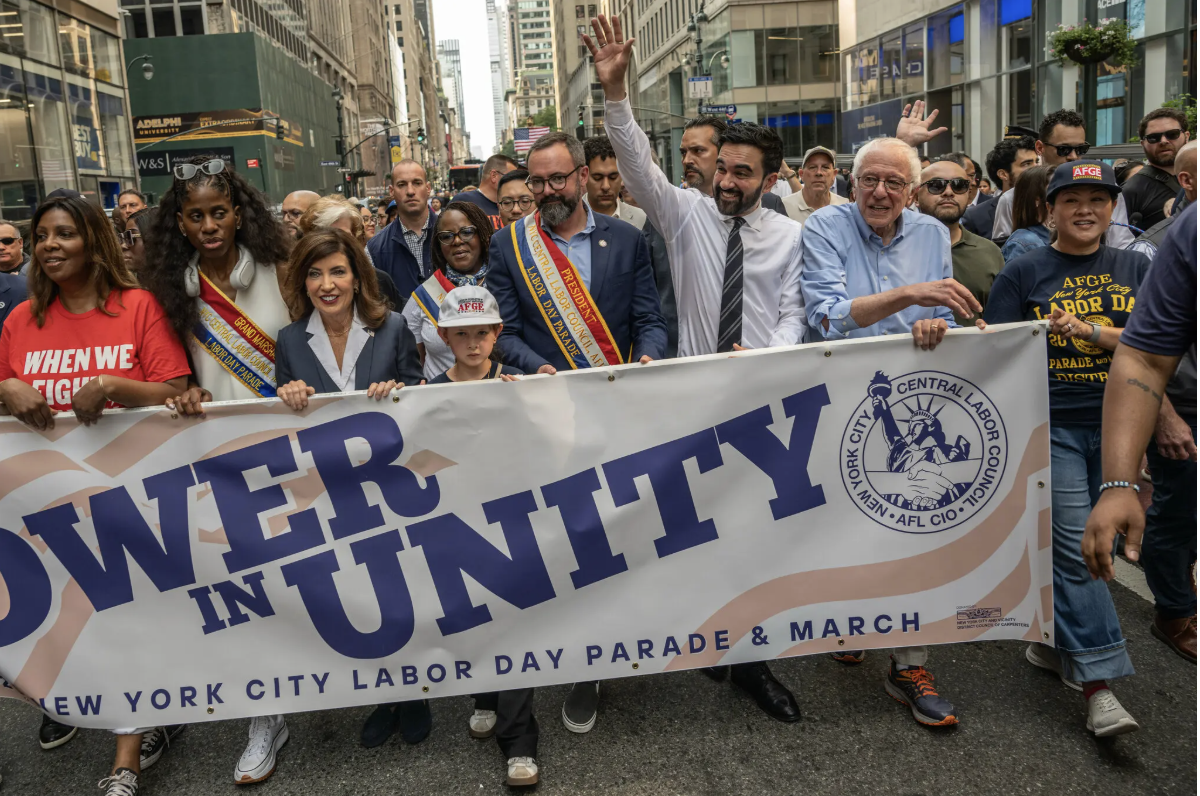 Centrist Democrats and Democratic Socialists unite in the Hochul endorsement. Courtesy of The New York Times.