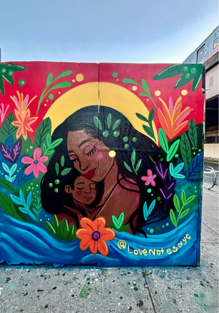 Street art uses the urban environment to bring attention to critical issues (Courtesy of Bridgette Leahy/The Fordham Ram). 
