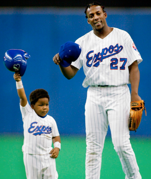 Former Montreal Expos’ star Vladimir Guerrero pictured with his son Vlad Jr.